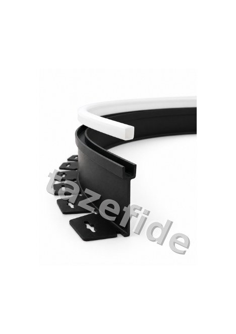 Beyaz Neon Led Takılabilir Plastik Çim Sınırlayıcı 25 m